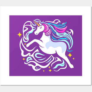 Galaxy Unicorn Posters and Art